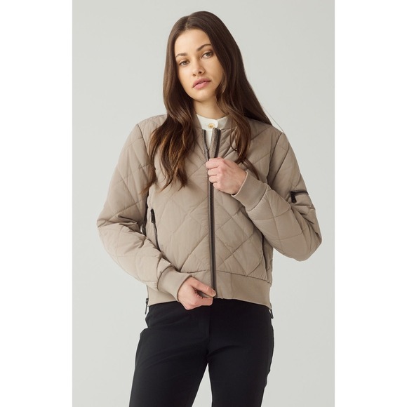 Alp N Rock Jackets & Blazers - Alp N Rock Metro II Bomber Jacket Womens M Tan Quilted Primaloft Eco-Friendly